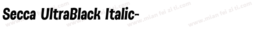 Secca UltraBlack Italic字体转换